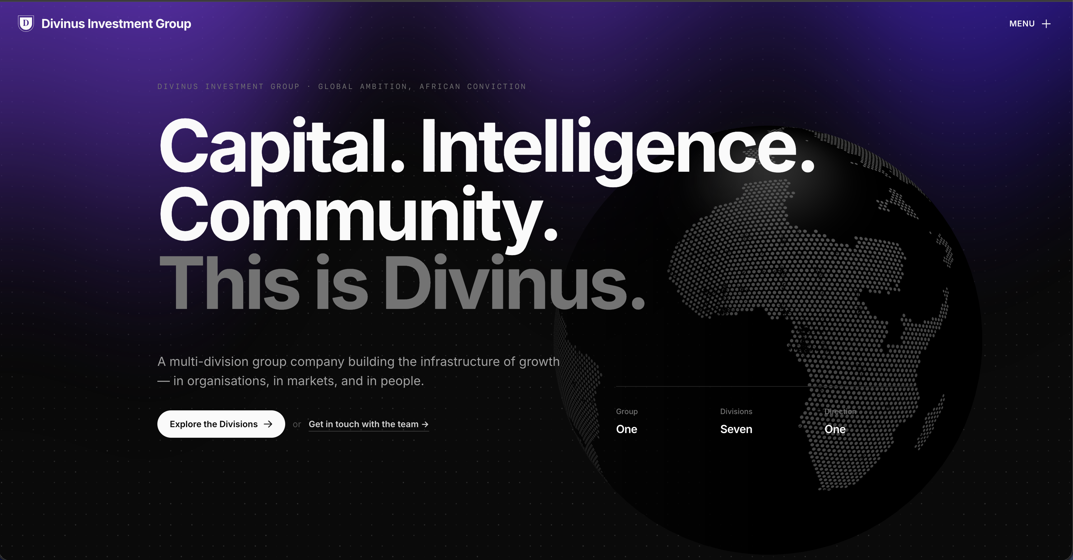 Divinus Investment Group live site preview